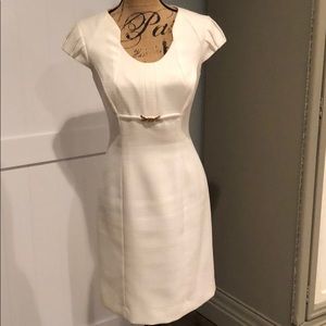 Tahari white dress